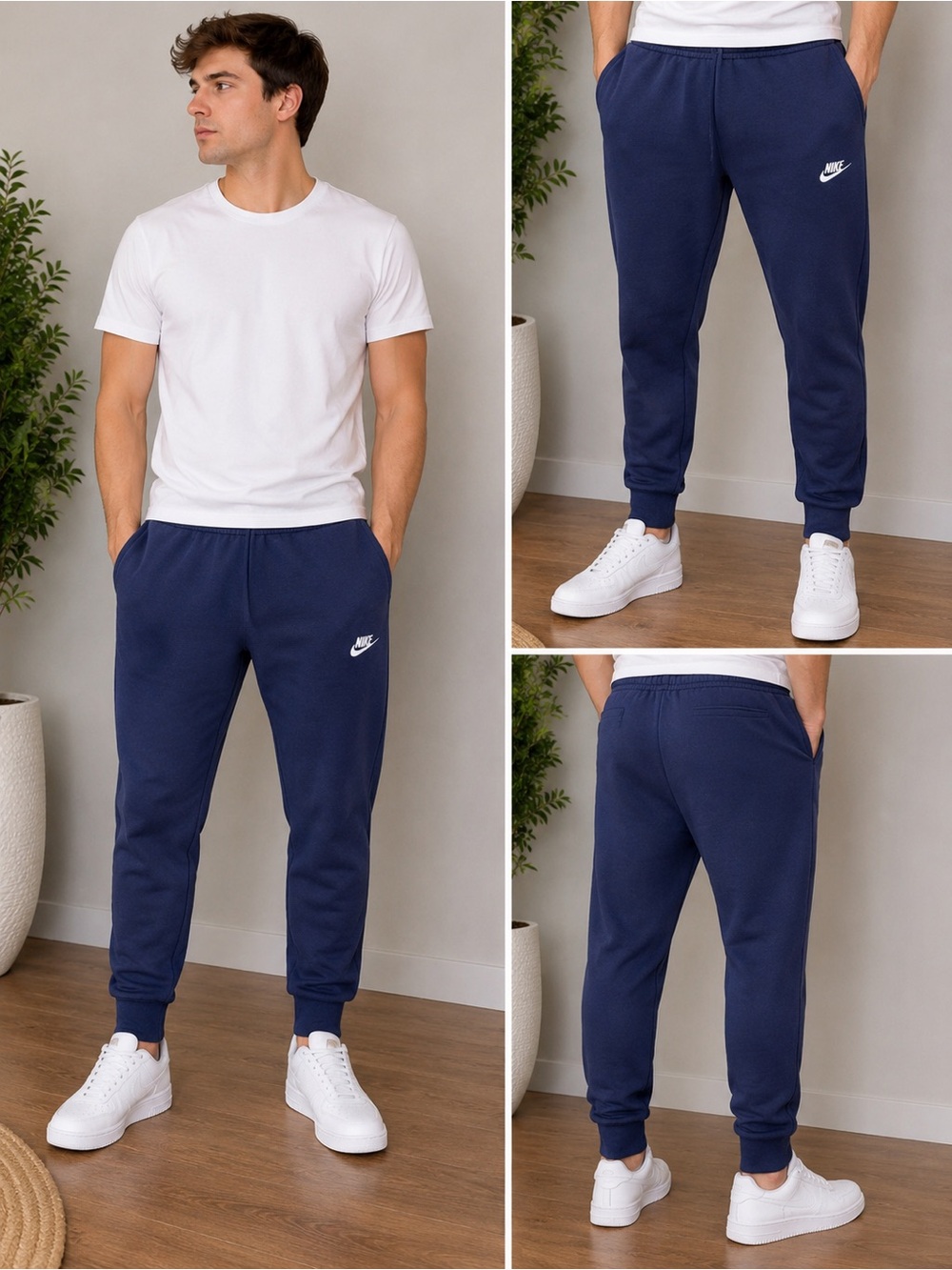 Nike Navy Blue Jogger Sweatpants Men’s Small Athletic Fleece Pants